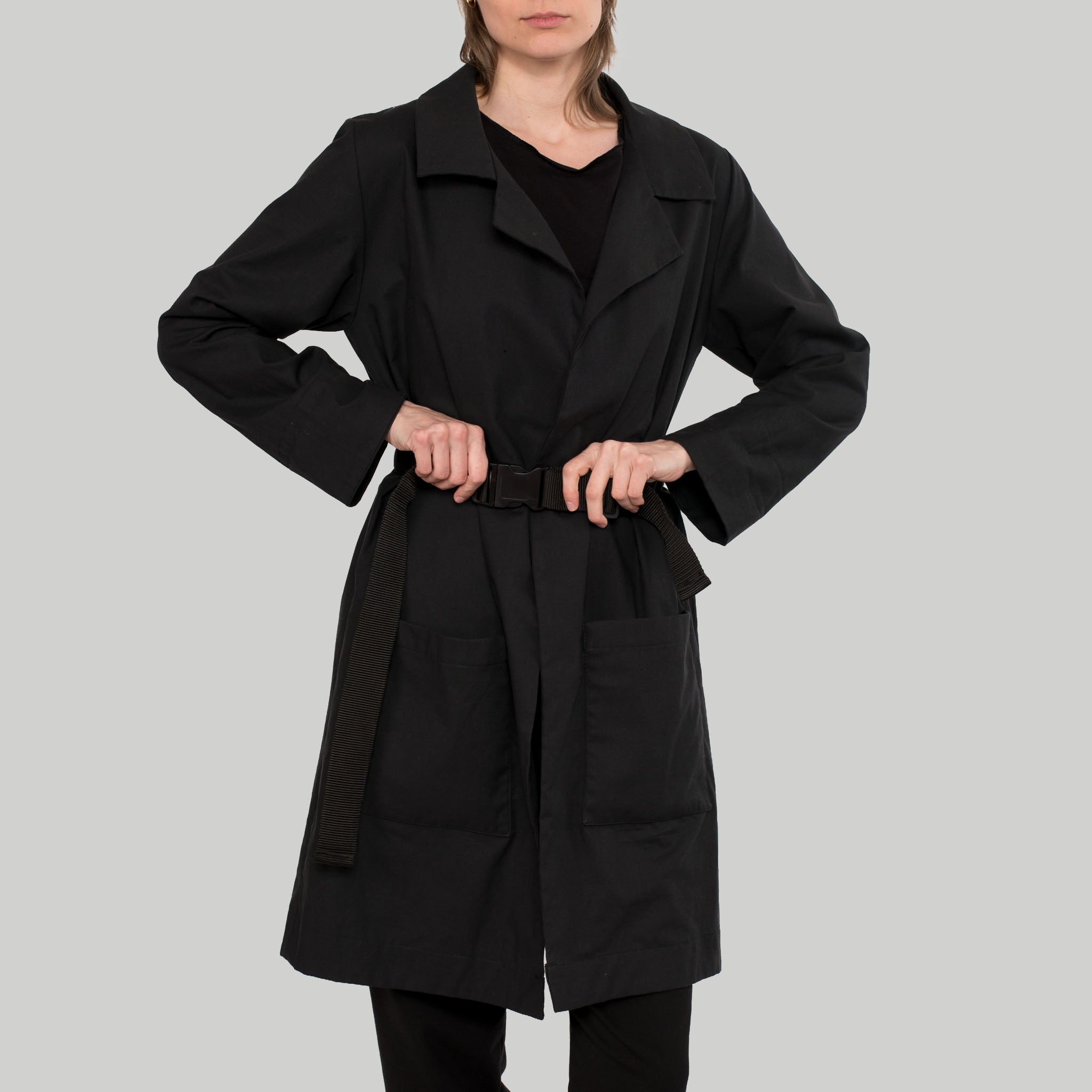 Trenchcoat Fly aus Bio-Baumwolle & Tencel™ - schwarz