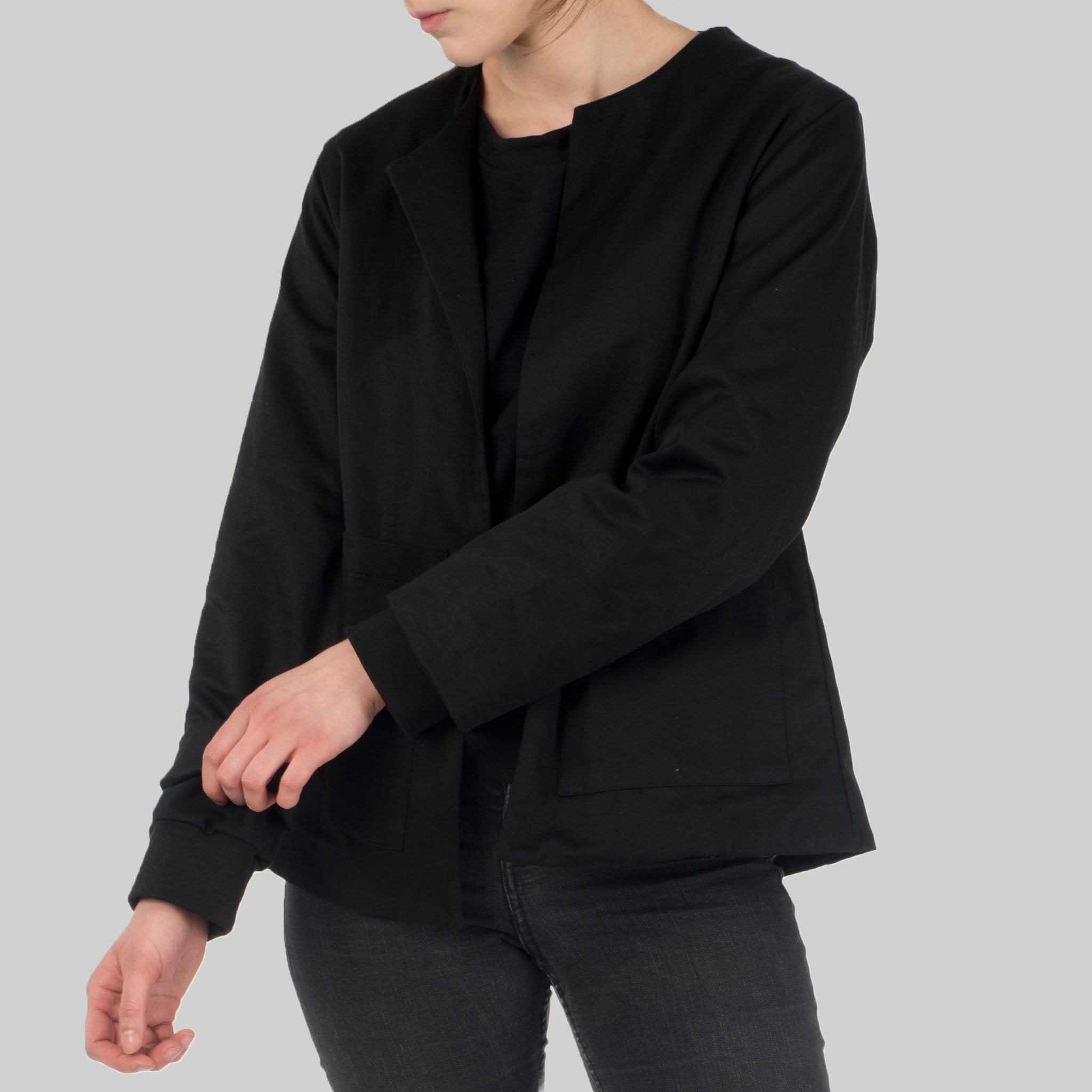 Blazer Din aus Bio-Baumwolle & Tencel™ - schwarz