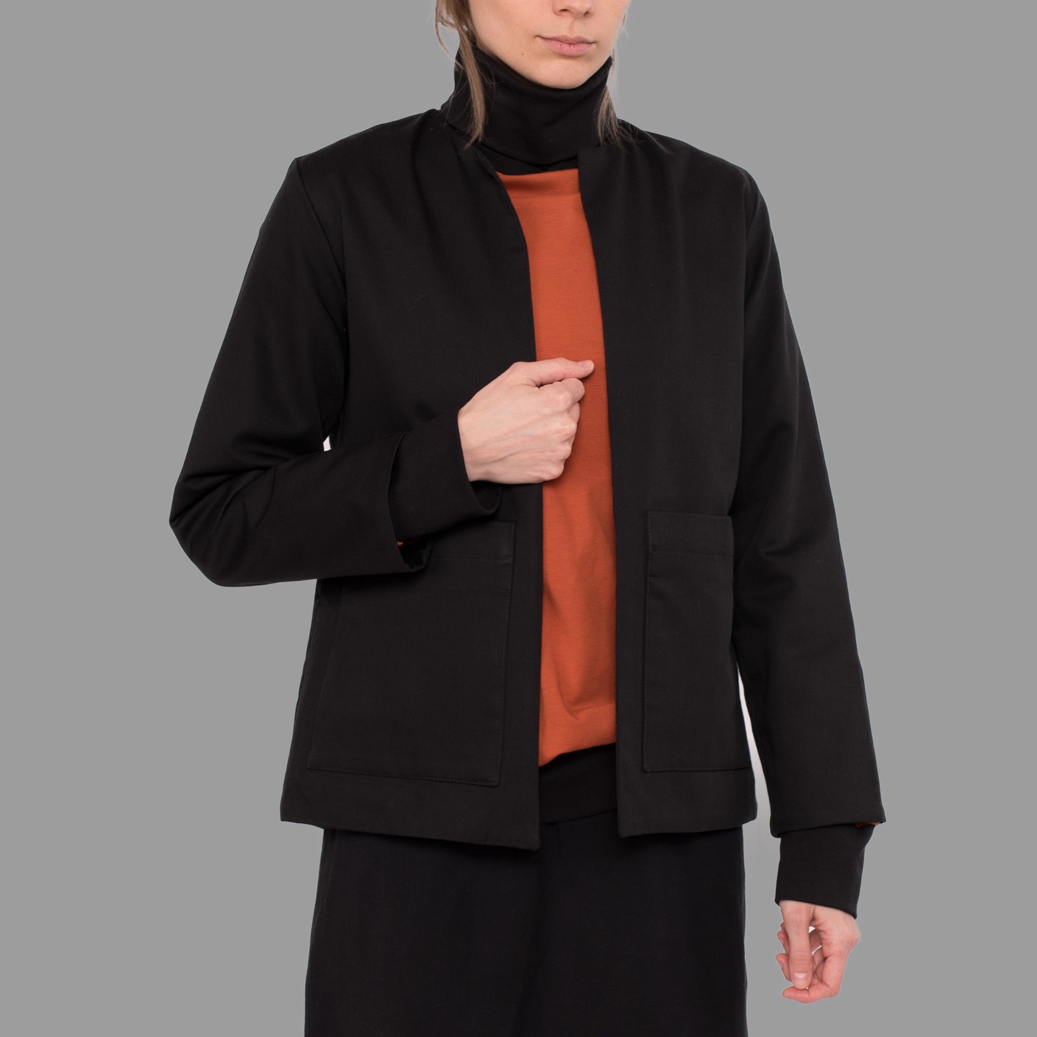 Blazer Din aus Bio-Baumwolle & Tencel™ - schwarz