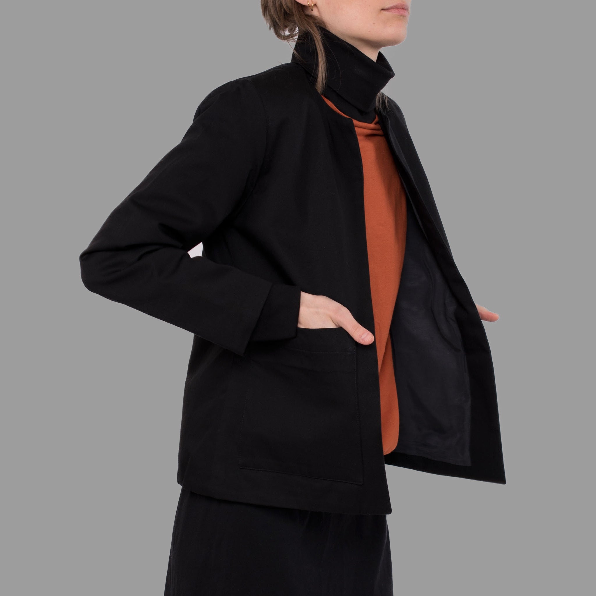 Blazer Din aus Bio-Baumwolle & Tencel™ - schwarz