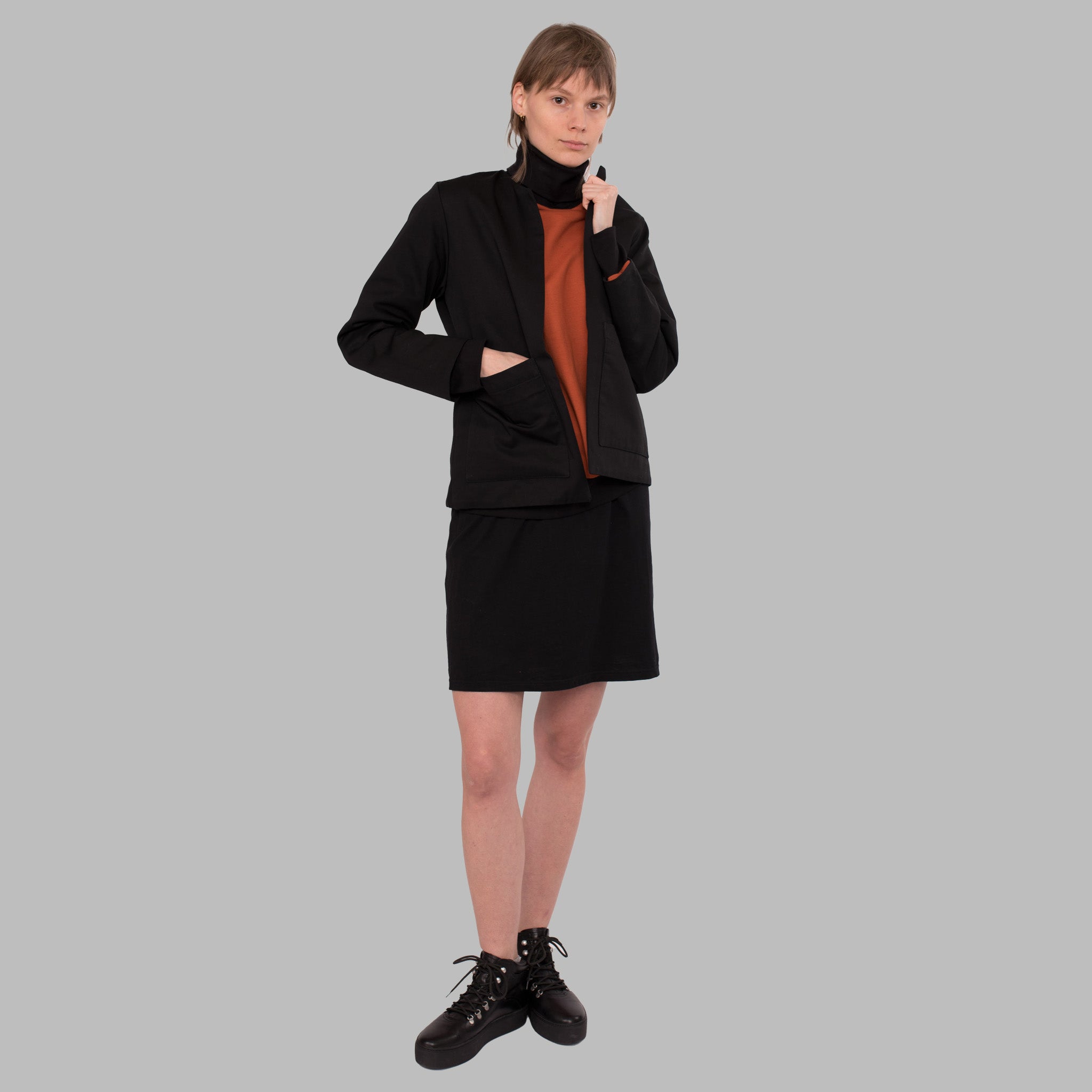 Blazer Din aus Bio-Baumwolle & Tencel™ - schwarz