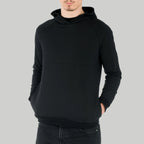 Hoodie Jas mit Bauchtasche aus Baumwolle (Bio) - schwarz - KOLO Berlin