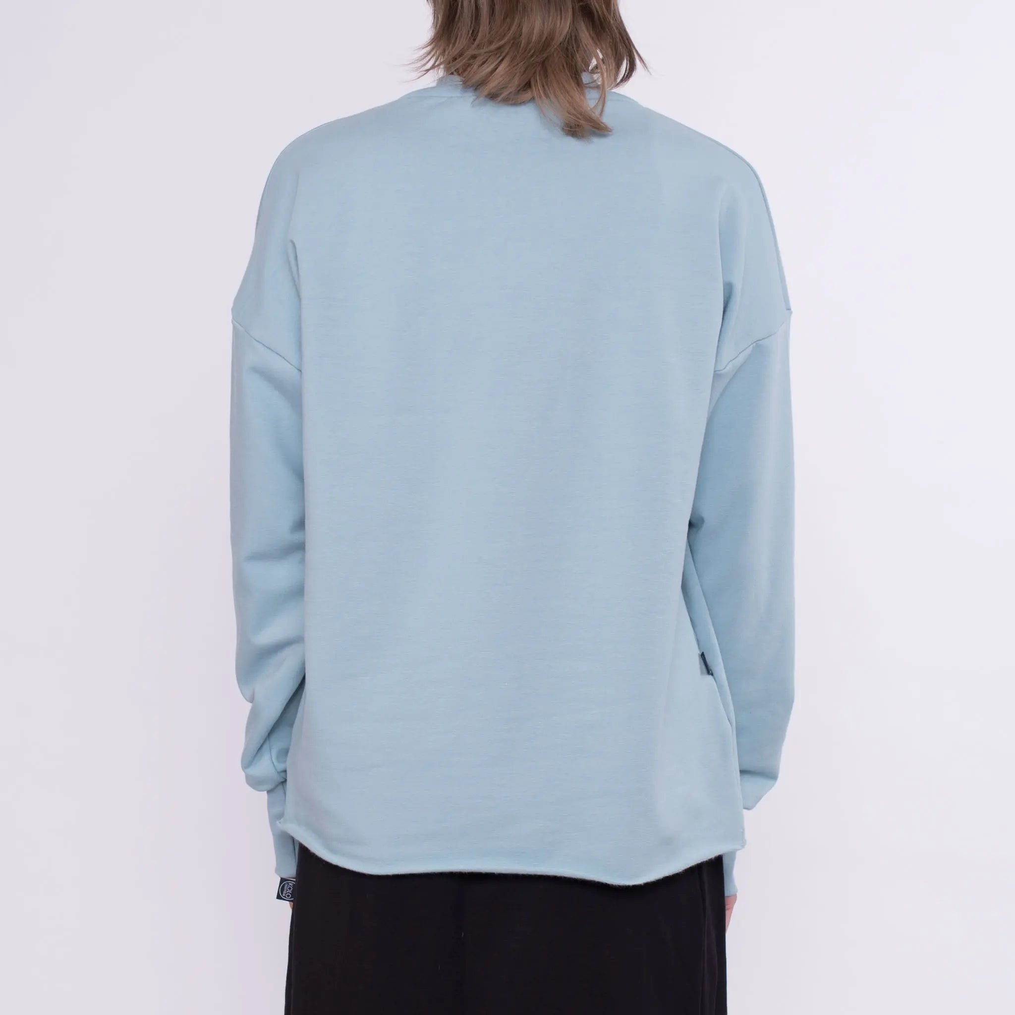 Kragenpullover Glin aus Baumwolle (Bio) - hellblau - KOLO Berlin