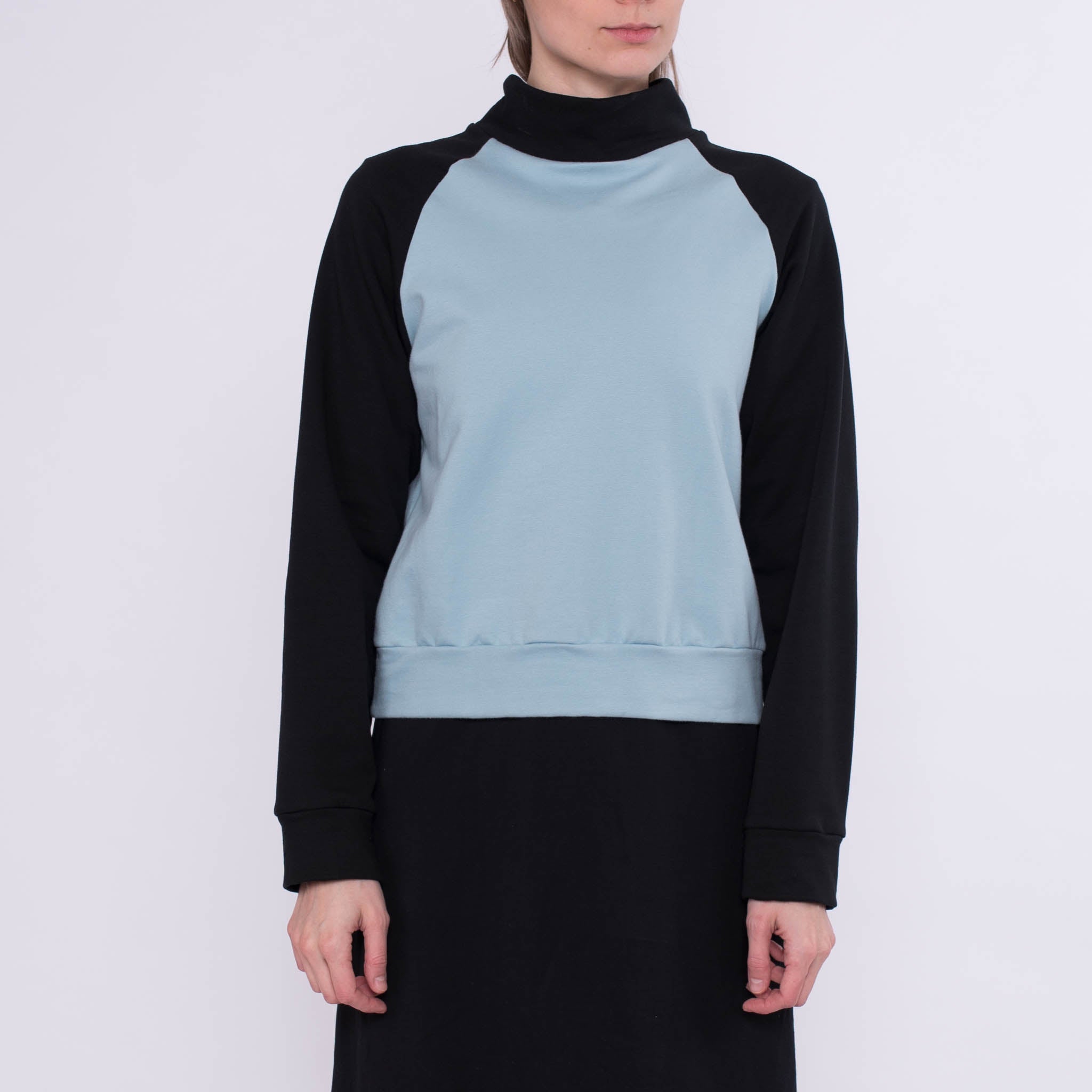 Raglansweater Nordic aus Bio-Baumwolle - hellblau